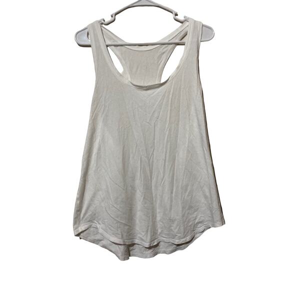 Lululemon White Racerback Tank Top - Sz XS/S Exercise Yoga Running Walking - Picture 1 of 7
